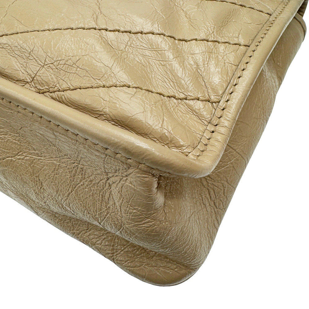 SAINT LAURENT Niki Chain Shoulder Bag Leather Beige - Picture 7 of 11